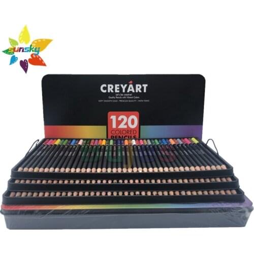 Yover 120 color Tinplate box Colored pencil set Professional adult painting stationery Secret Garden colouring Art supplies