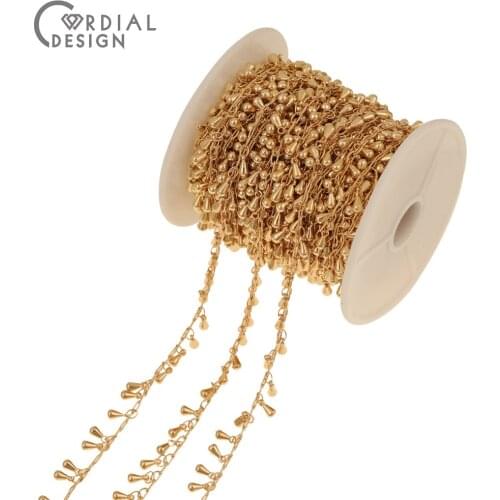 Cordial Design Jewelry Accessories/Genuine Gold Plating/Jewelry Findings & Components/Chains For Necklace/Hand Made/DIY Chains