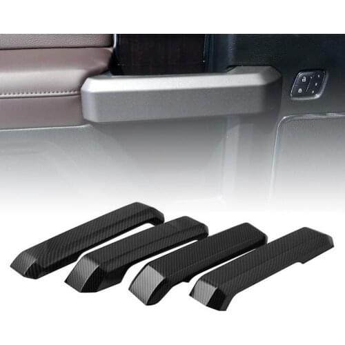 4Pcs Handle Cover Replacement Anti-scratch Black Car Inner Door Panel Handle Trim for Ford F150 2015-2017 Accessories