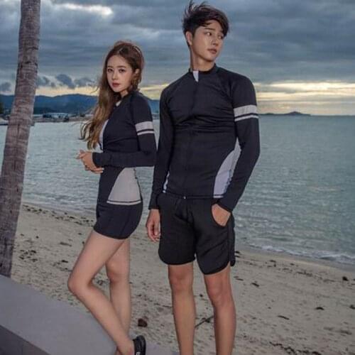 5pcs/set Womens Swim Zip Shirt / Leggings Full Body Rashguard with Bikini Mens 3pc/set Rashguards Surf Snorkeling Sun Suit