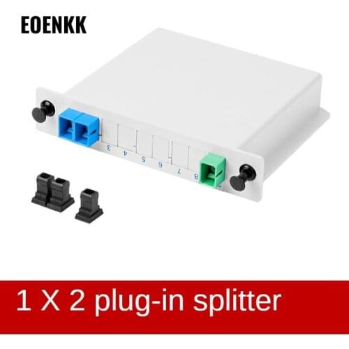 5pcs SC Optical Splitter 1x2 1X4 1X8 Tele-class Optical Fiber Connector Plug-in Optical Branching Device