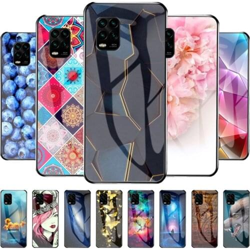 Tempered Glass Phone Case For Xiaomi Mi 10T Lite Case Hard Back Cover Mi 10T Pro 5G Note10 Mi10 T Lite Mi10 Ultra Soft Bumper