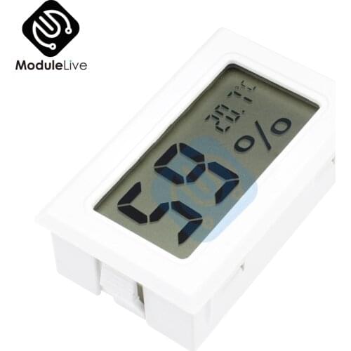 White Mini LCD Digital Thermometer Hygrometer Temperature Indoor Convenient Temperature Sensor Humidity Meter Gauge Instruments