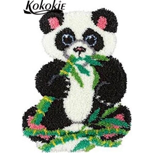 Diy crochet tapis needle for carpet Foamiran for crafts latch hook kits rug panda tapestry kits 3d handicraft accessories kits