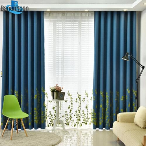 Finished High-grade Curtains Embroidered Shading For Bedroom Living Room Fabric Tulle For Window Treatments Drape