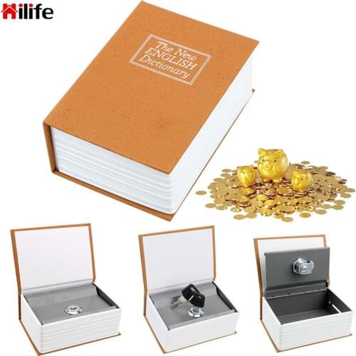 HILIFE Birthday Gift for Kids Book Money Saving Box Creative Dictionary Coin Piggy Banks With Hidden Secret Security Safe Lock