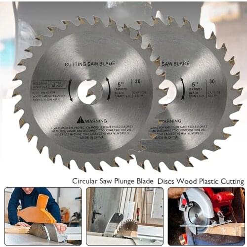 2Pcs 5'' 125*22.23mm 30T Circular Saw Blade Disc Angle Grinder Carbide Disc Rotating Wheel Woodworking Wood Plastic Cutting