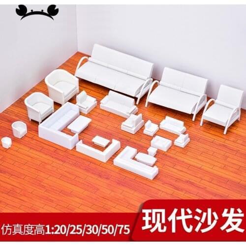 2pcs 1/20 1/25 1/30 1:50 1/75 scale Architectural layout design Model sofa furniture toy for interior landscape