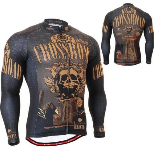 Men`s Long Sleeve Cycling Jersey Technical Graphics MTB Road Bike Bicycle Apparel Hombres Ropa de Ciclismo