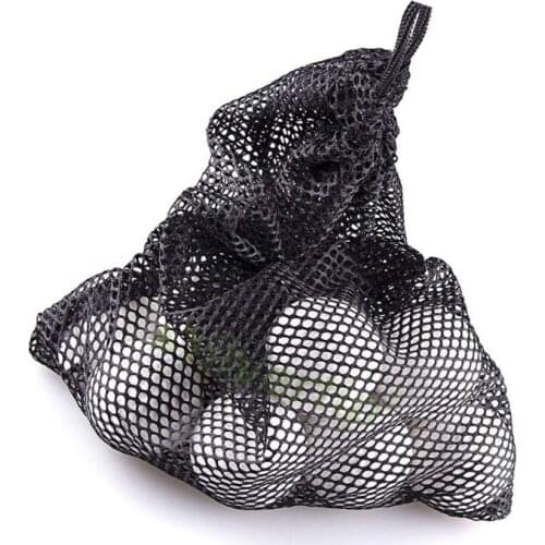 Golf Nylon Mesh Nets Bag Pouch Golf Tennis Keep Up To 50 Balls Holder Golf Balls Storage Clasp Training Aid Bags