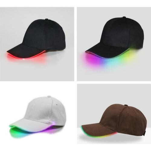 New Design LED Light Up Baseball Caps Glowing Adjustable Hats Perfect for Party Hip-hop Running and More
