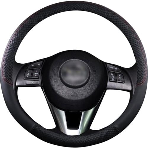 Auto Steering Wheel Cover High Quality leather braid on the steering wheel for Mazda CX-3 CX-4 CX-5 CX-7 CX-8 CX-9 Accessories