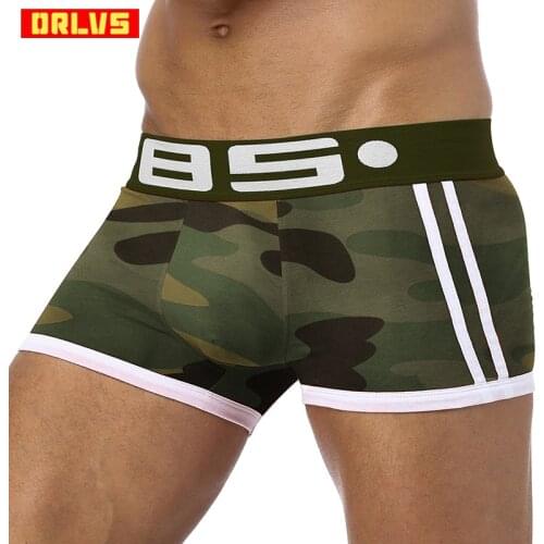 ORLVS Brand Men Boxers Male Underpants Breathable Cotton Breathable Comfortable Panties Quick Dry Men Boxers Male Underwear