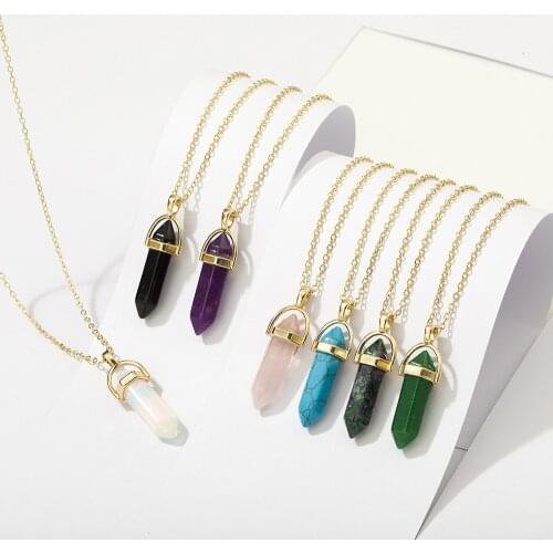 New Arrivals Girls Bohemia Gold Pendant with Resin Stone Charms Pendant Necklace for Women Female Party Wedding Choker Necklaces