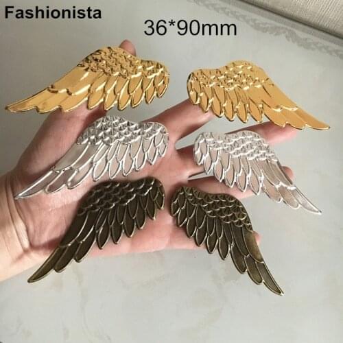 Metal Stamping Feather Wings Charm Pendant 36x90mm,Fashion Earrings Materials,Gold/Bronze,Decorative Supplies For Jewelry