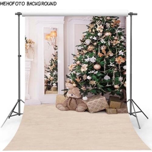 Christmas Background Fireplace Tree Winter Snow Window Backdrop Interior Baby Birthday Photography Background For Photo Studio