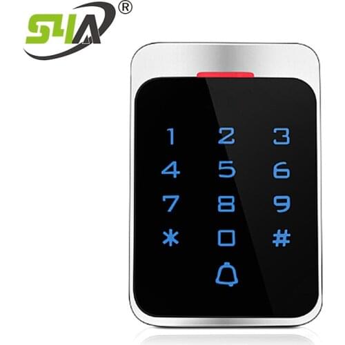 Touch Screen zinc alloy support card, pin, card + pin with 2000 cards / codes capacity and Digital backlit touch keypad