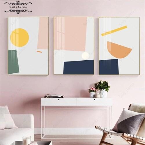Modern Abstract Multicolor Geometric Poster Wall Art Canvas Painting for Interior Prints Home Minimalist Decoration Pictures