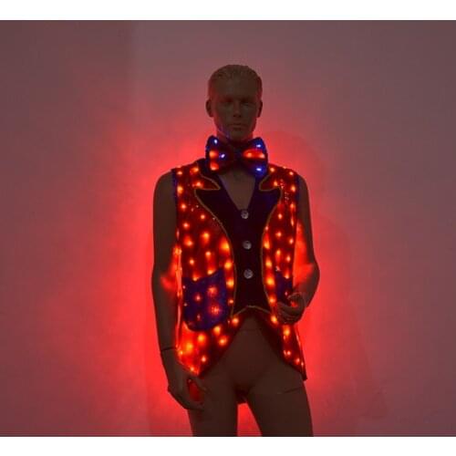DJ LED Jacket Dance LED Vest LED Costume Tron suit