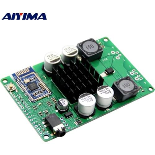 AIYIMA 100W Bluetooth 5.0 TPA3116 Power Amplifier Audio Board Amplificador AUX Mono Speaker Amp Support Serial Port Rename TWS