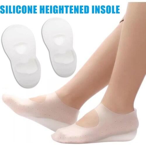 Invisible Full Height Lift Heel Pad Sock Liners Increase Heightened for Women Men Shoe Pad Inserts Foot Care Pad for Men Women