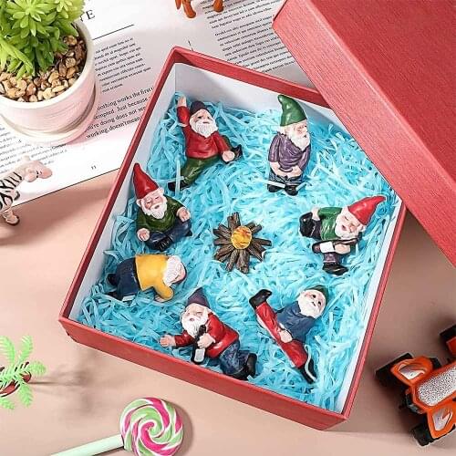 MCDFL Funny Garden Gnome Decoration Miniature Figurines Kids Elf Yard Table Gnomes Ornaments Accessories Kawaii Room Decor Gift