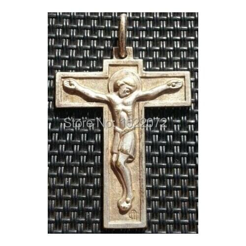 Low price Wonderful ANTIQUE BRASS CROSS CRUCIFIX MEDALS cheap custom 3D medals coins hot sales jesus cross medals coins