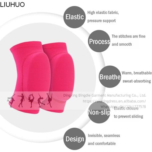 Ice Skating Figure Skating Knee Protector Pads Sports Safety Supporter Protective Mat Protection black pink
