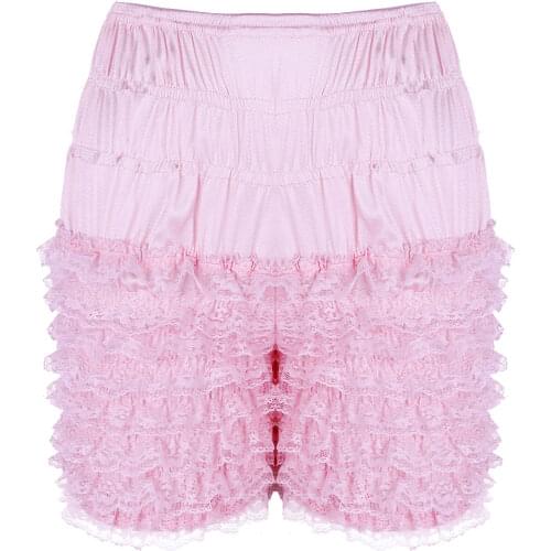 2021 Women Shorts Tiered Ruffle Lace Dance Performance Bloomers Frilly Knickers Super Soft Stretchy Female Dancing Panties