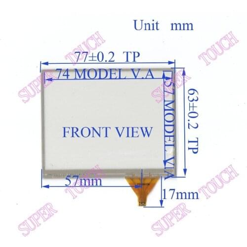 ZhiYuSun 5PCS/Lot for LTV350QV-FOEL 4WGOB NEW4 Four Wire Resistive Touch Screen Cardvd 77mm*63mm made in Taiwan 4WGOB 77*63
