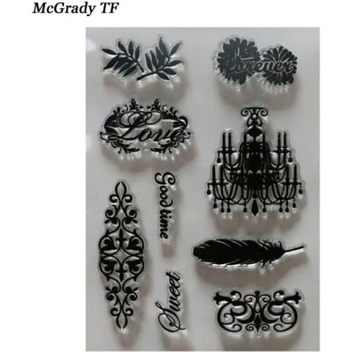 Feather Scrapbooking Stamps DIY Photo Cards Account Rubber Stamp Clear Stamp Transparent Stamp Decoration Supplies Card Making