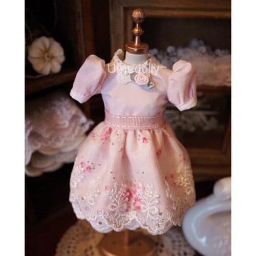 1PCS High Quality Charming Pink Princess Dress for Blyth, Licca, Azone, Pullip, 1/6 BJD Clothes Accessories