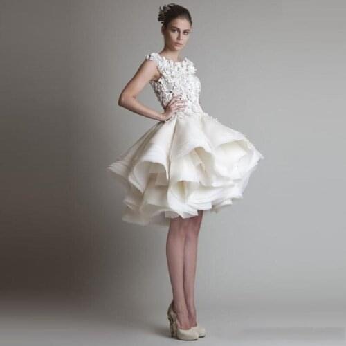 2021 Chic Short Prom Dresses Saudi Arabia Ball Gown Tiered Ruffles Eye-catching Cocktail Dress Hot Sale Delicate Formal Wear