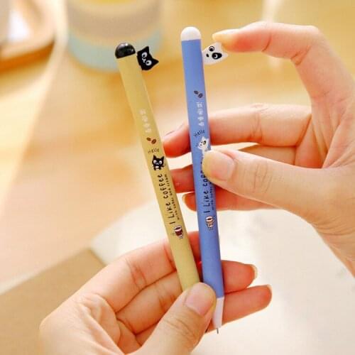 3PCS cute stationery black cat and white dog love 0.5mm neutral cartridge black full needle 43620