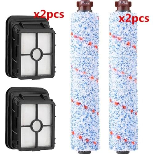 4pcs/lot Multi Surface 1868 Brush Roll And 1866 Vacuum Filter For Bissell Crosswave. Compare To Part # 1608683, 160-86