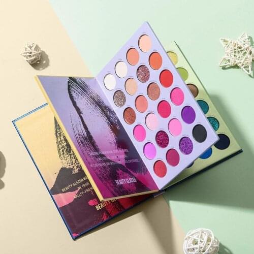 72 Colors Three-layer Book Style Eyeshadow High Gloss Eyeshadow Palette Matte Pearl Eyeshadow