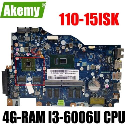 Akemy LA-D562P Laotop motherboard For Lenovo Ideapad 110-15ISK original mainboard 4G-RAM I3-6006U CPU R5-M430 GPU