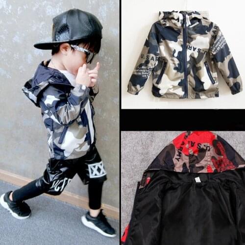 BINIDUCKLING 2020 Kids Boys Autumn Jackets Coats Childrens Clothes Hooded Zipper Girls Boys Coats Windbreaker Kids Outerwear