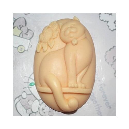C275 cat Art Silicone Soap mold Craft Molds DIY Handmade soap molds