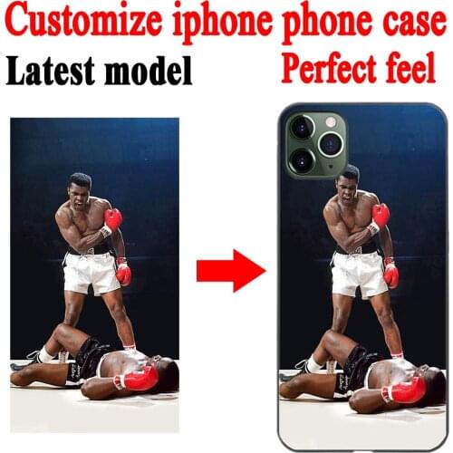 Custom Phone Case Cover Personalized Customized Picture Sotf Tpu Black for Iphone Se2 11pro Max 6 6s 7 8plus 5s 5 X XS XR Xsmax