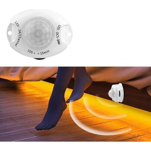 DC5V-24V 3A Single Color lamp light control sensor used for single color LED strip modulepanel light 5050 3528 LED strip