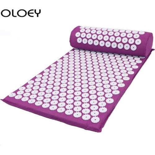 Massager Cushion Massage Yoga Mat Acupressure Relieve Stress Back Body Pain Spike Mat Acupuncture Massage Yoga Mat With Pillow