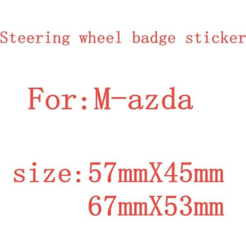 3D V Logo Silver Chrome ABS High Quality Car Steering Wheel Logo Emblem Badge Sticker Decal Accessories For Mazda Car Styling