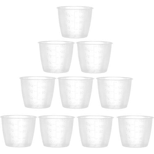 Rice Measuring Cups 2/5/10Pcs 160ml Kitchen Cooking Rice Measuring Cups Clear Plastic Replacement Cups for Cooker Rice Cups