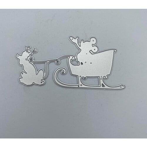 Mouse and sled dog metal cutting dies letter frame decoration Scrapbook paper craft knife mould blade punch stencils 2019