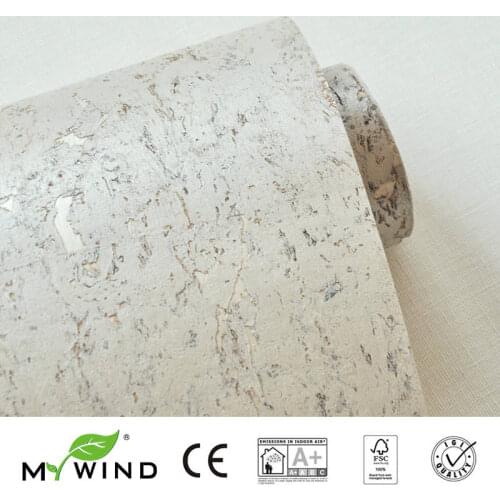 MYWIND 0.91*5.5M/Roll Light brown Seedpearl Marzipan Luxury 3d Design Home Decor Cork Wallpaper