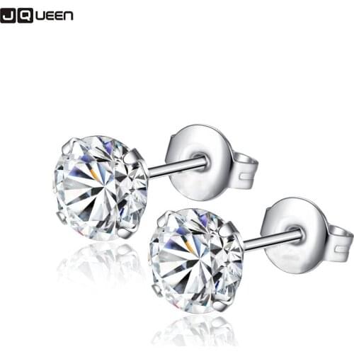 New Fashion Cute Purple Crystal Round Zircon Earrings For Women Dazzling Stud Earrings For Ear Jewellery Hot