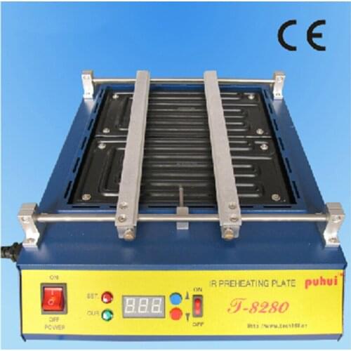 220V or 110V Puhui T8280 PCB Preheater IR Preheating Plate T-8280 IR-Preheating Oven 0-450degree Celsius Solder Repair