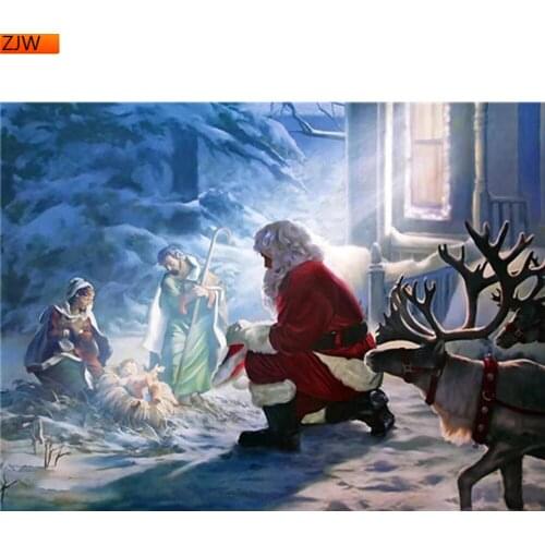 Full Square/round Diamond Painting Santa Claus New Diamond Embroidery Mosaic Cartoon Christmas Cross Stitch Kits Home Decor