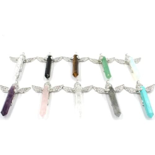 QIMOSHI Hexagonal Angel Slide Pendant Necklace for Woman Girls Romantic Locket Gifts